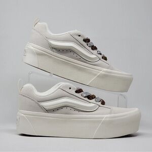 Vans Women's Platform Sneakers - Gray and White